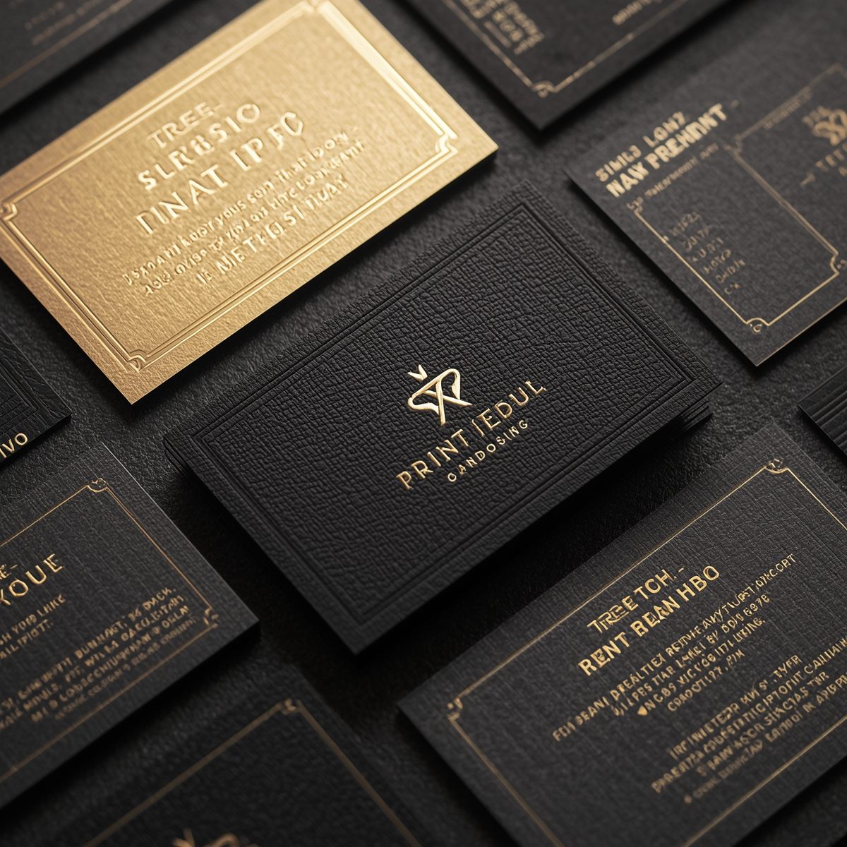Handprartei portfolio sample - luxury business cards