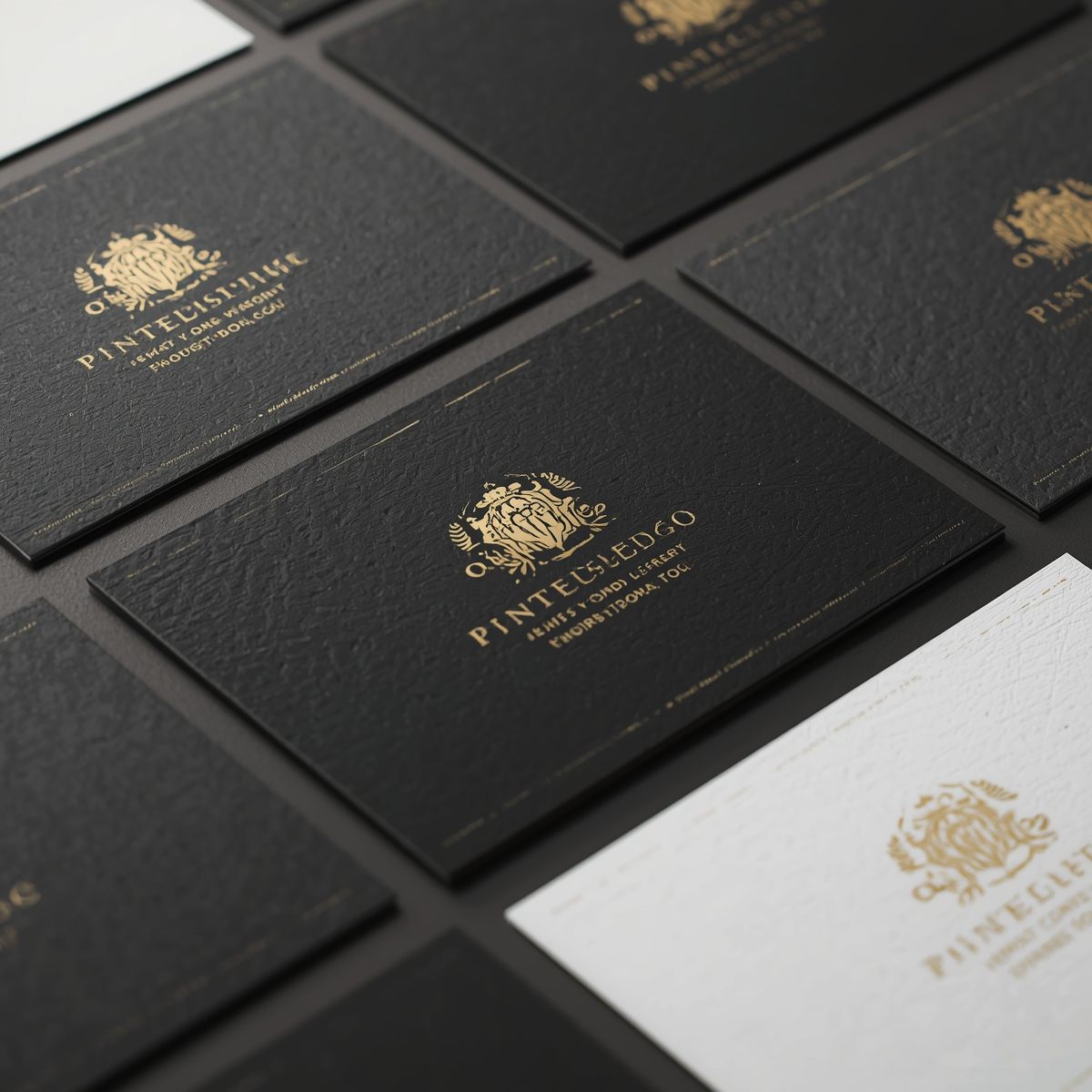 Handprartei gold business card design